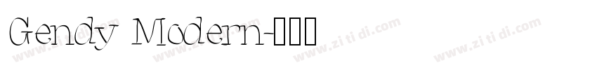 Gendy Modern字体转换